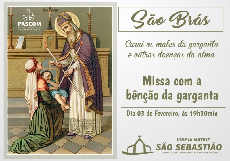 Dia de São Brás é celebrado com missas e bênção da garganta - Arquidiocese  de Juiz de Fora